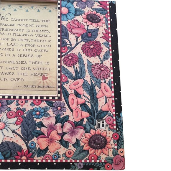 Vintage 1997 MARY ENGELBREIT Floral Picture Frame | Friendship Quote | Sunflower - Picture 6 of 10